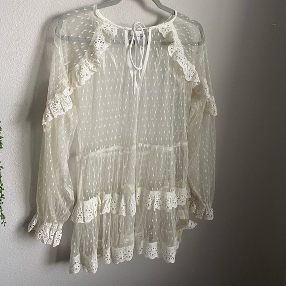 NWOT - PRINCESS POLLY - WHITE MESH COVER UP - Picture 4 of 9